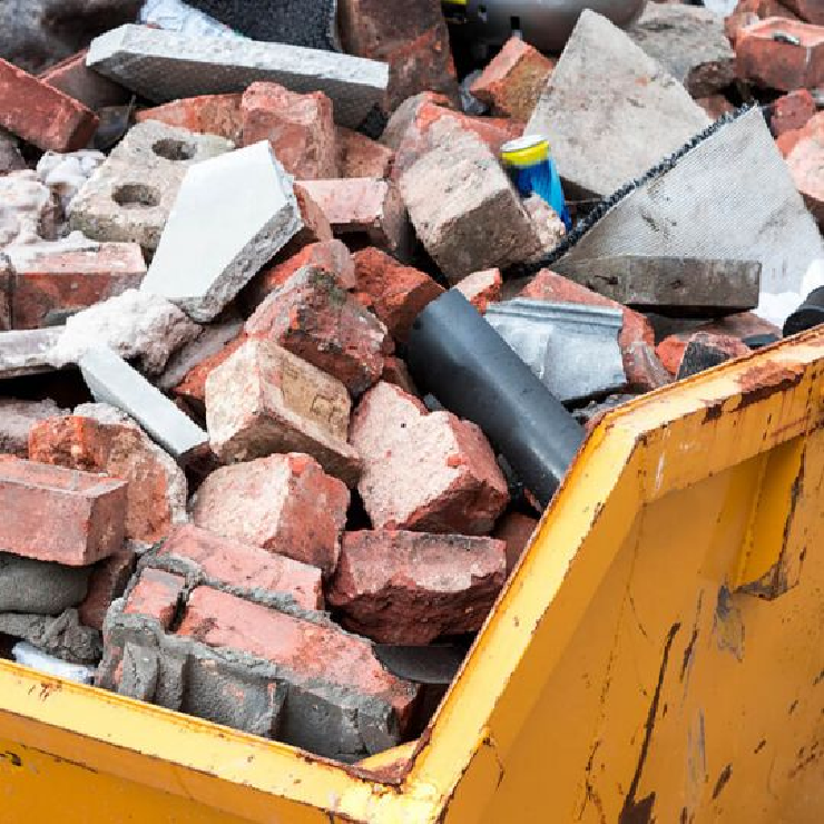 rubble in a skip