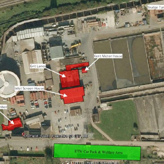Aerial diagram of a site demolition