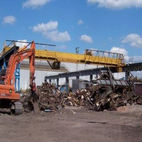 Industrial site during dismantling