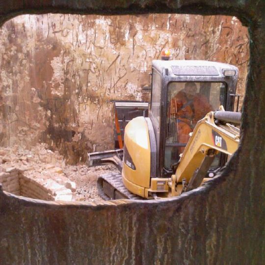 Our team at work on a demolition