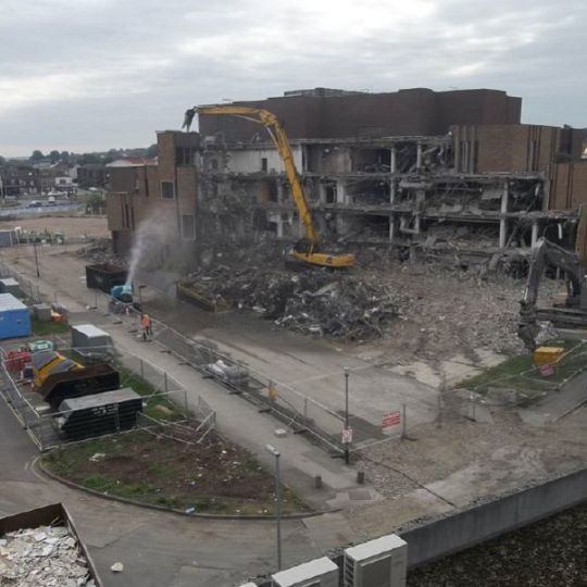 Demolition work underway