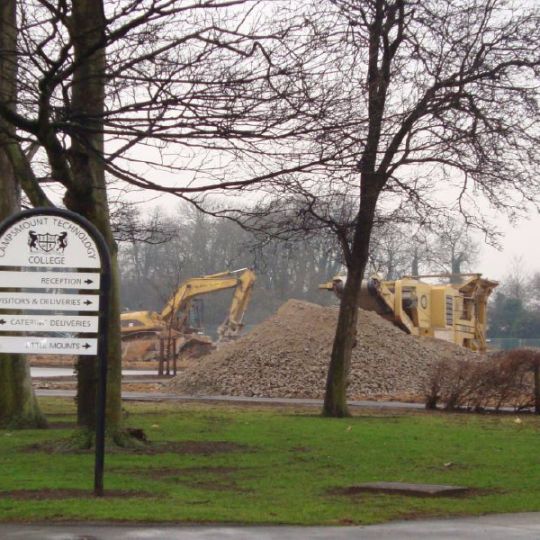 View of waste at a demolition site