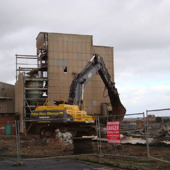 Building being demolished