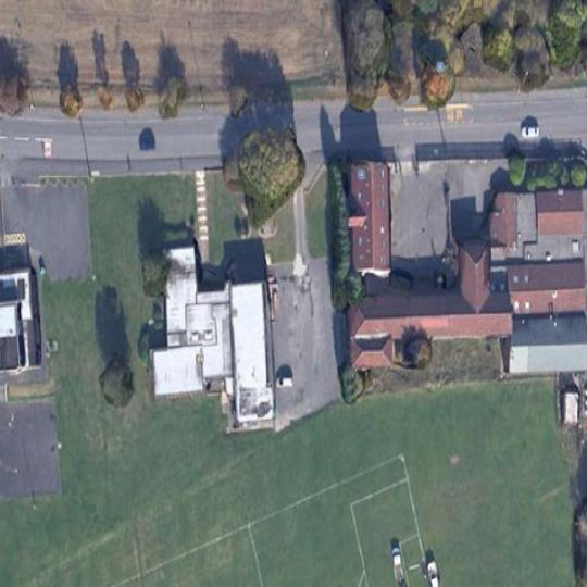 Bird's eye view of a site for demolition