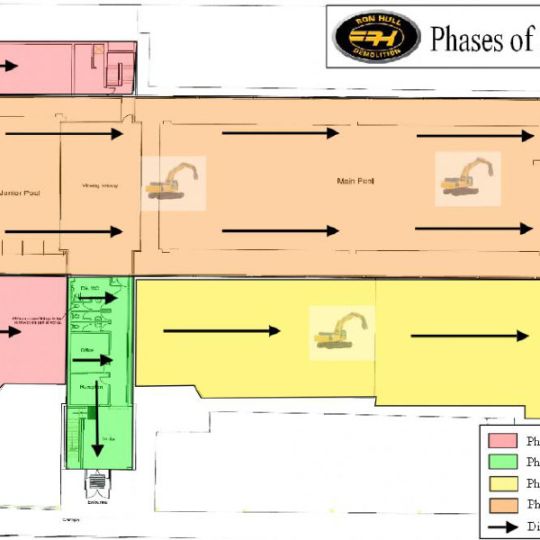 Portion of demolition diagram