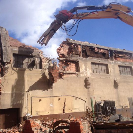 Building being demolished by Ron Hull Ltd